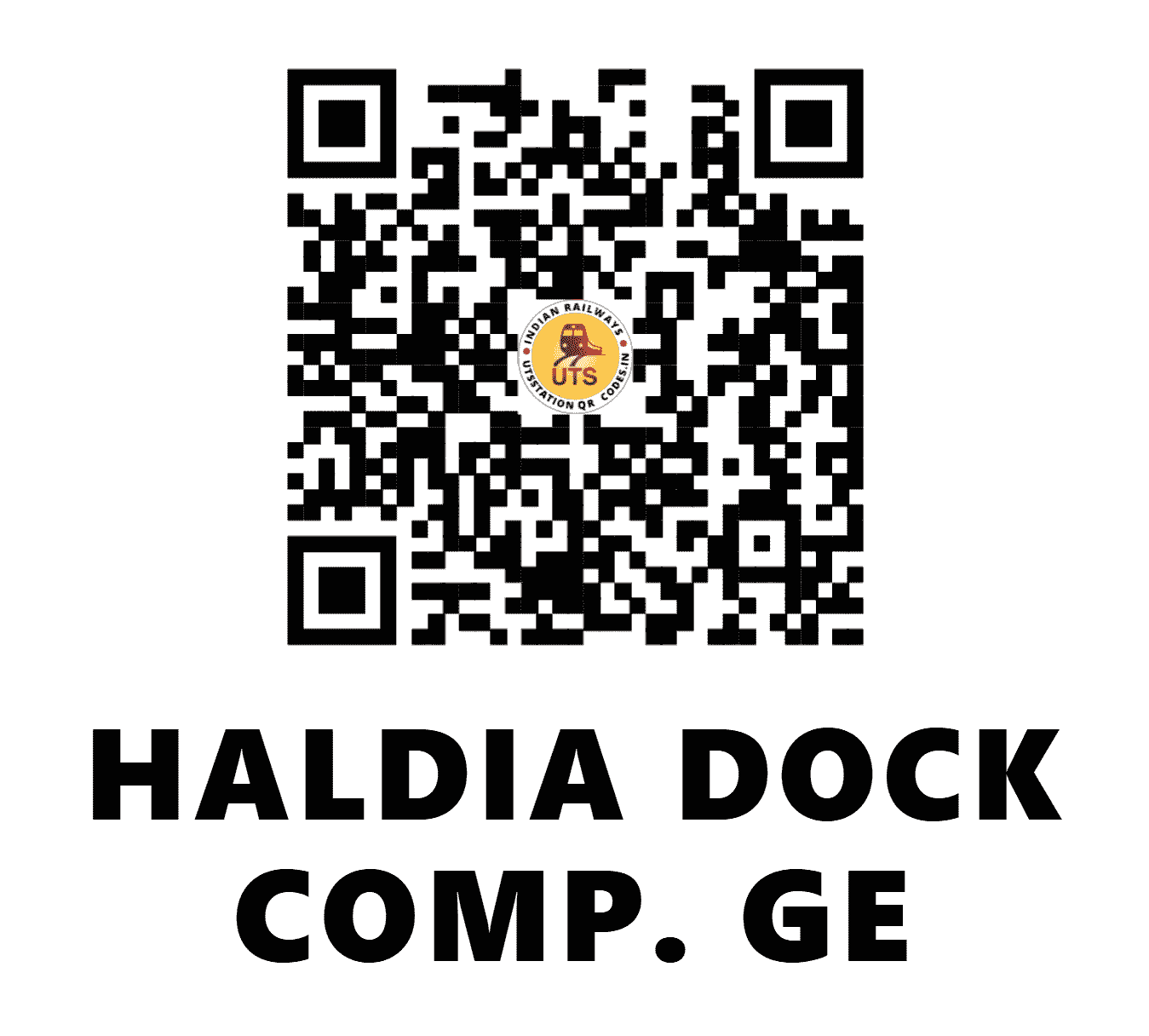 UTS QR Code for HALDIA DOCK COMP. GE - HDCG (SE - WEST BENGAL)